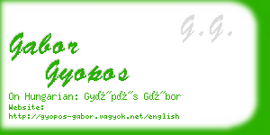 gabor gyopos business card